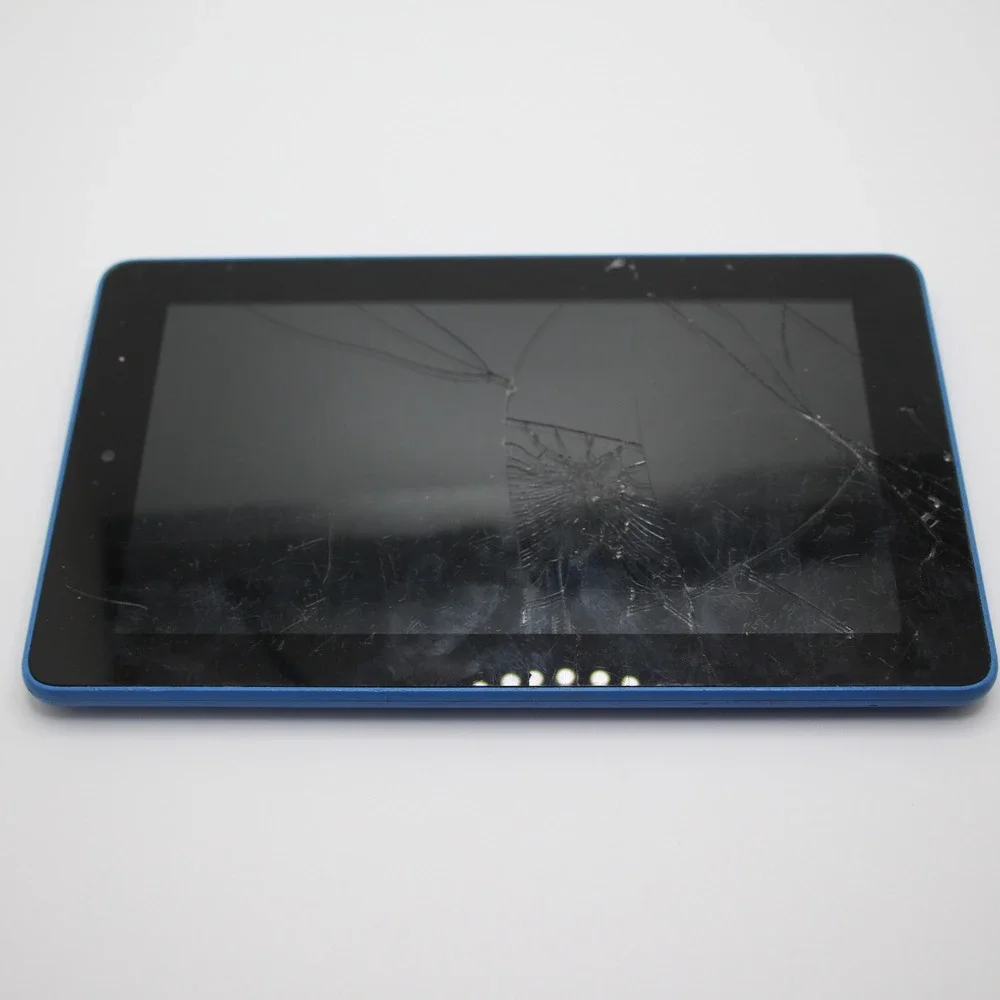 Lot of 4 Mixed Tablets iPad Amazon Sky Devices Cracked Screens‎ AS IS For Repair